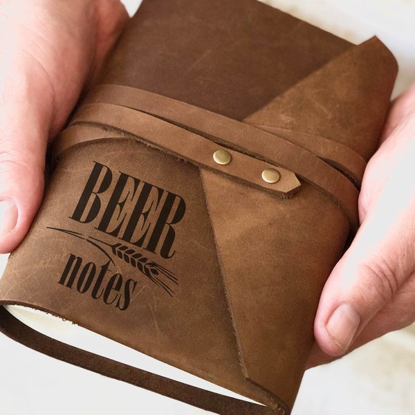 Beer Tasting Journal, Personalised Gift Leather Journal, Groomsmen Gift, Best man gift, Beer Lover Gift, Groomsman Gift Ideas