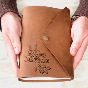 Personalized Leather DnD Journal: Engraved Dungeon Master Notebook