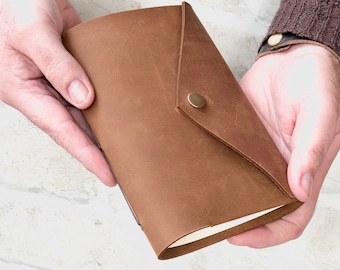 Diario de cuero personalizado: cuaderno grabado a mano