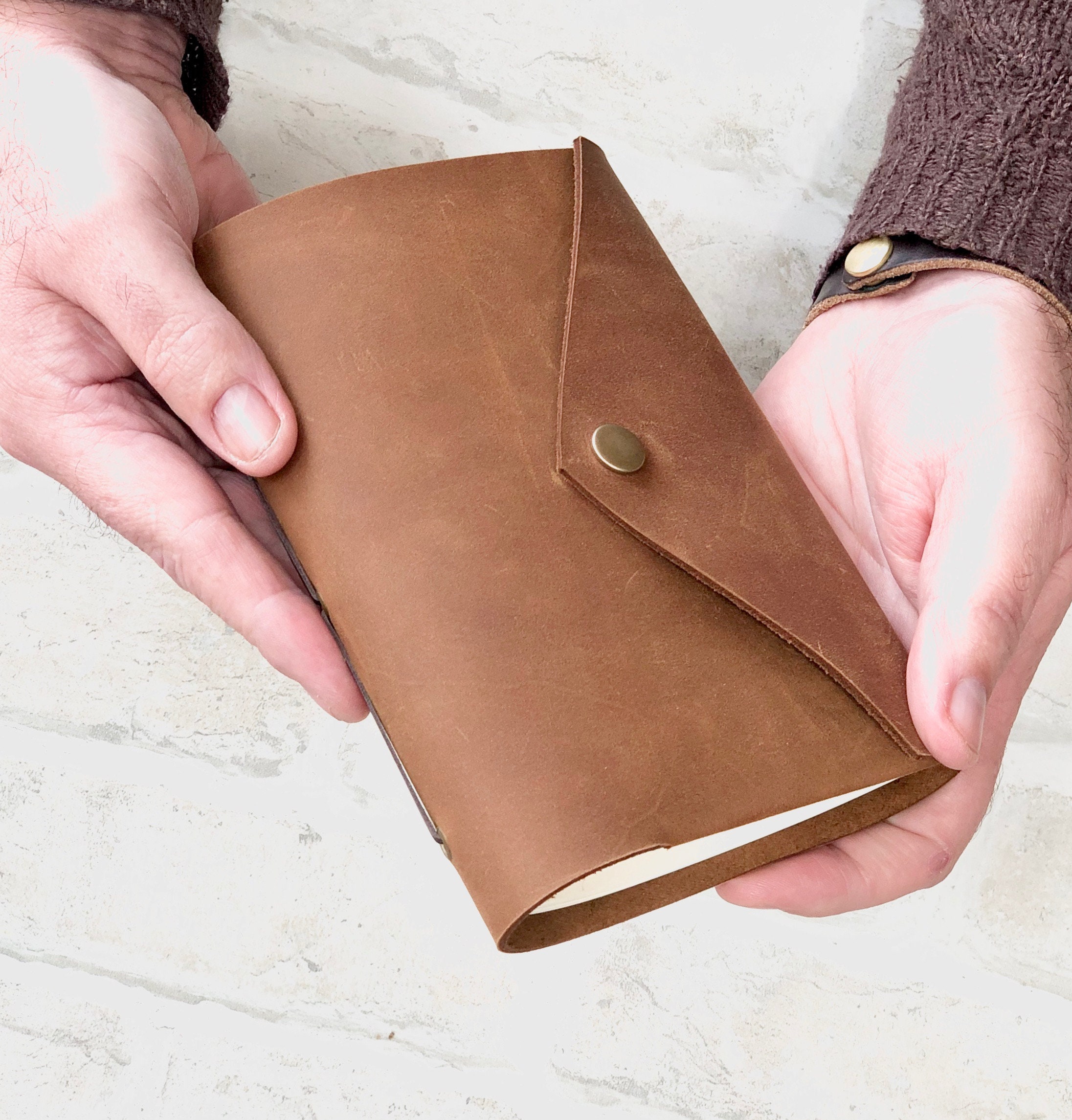 Personalised Leather Journal for Men Engraved Notebook Etsy