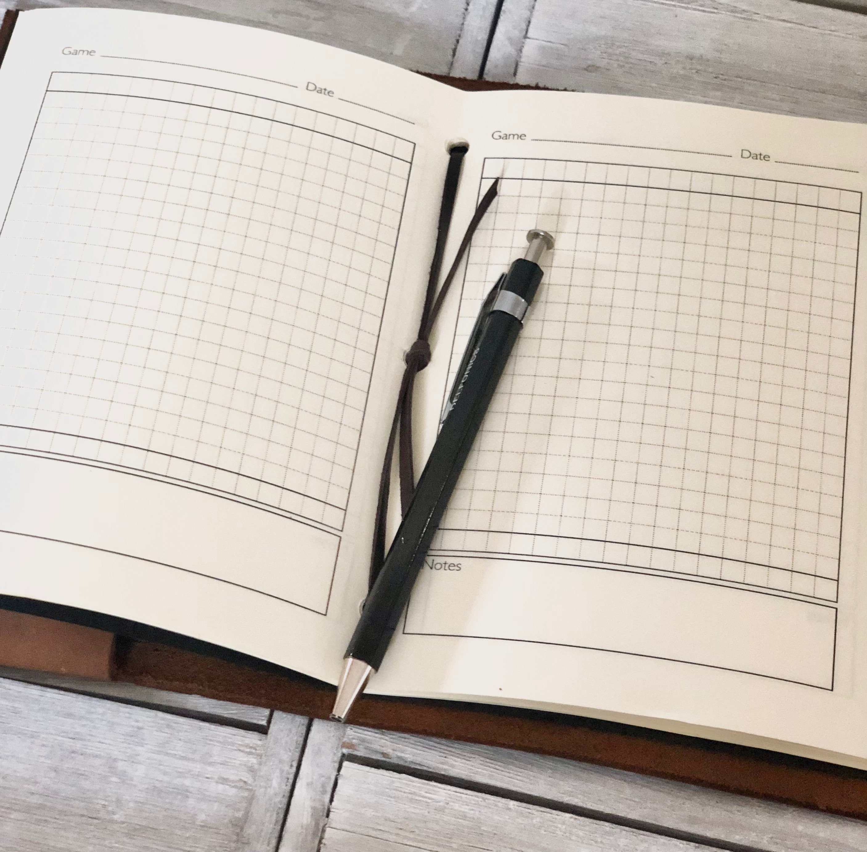 A5 Personalized Board Game Scorebook, Leather Gaming Notebook, Board Game Accessories, Custom Board Game Journal, Board Game Gifts