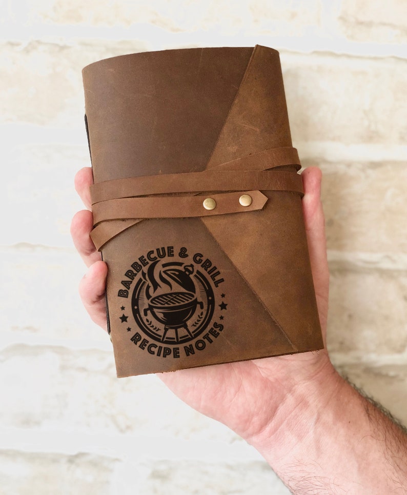 Personalized Leather BBQ Grill Journal: Engraved Recipe Book - Etsy