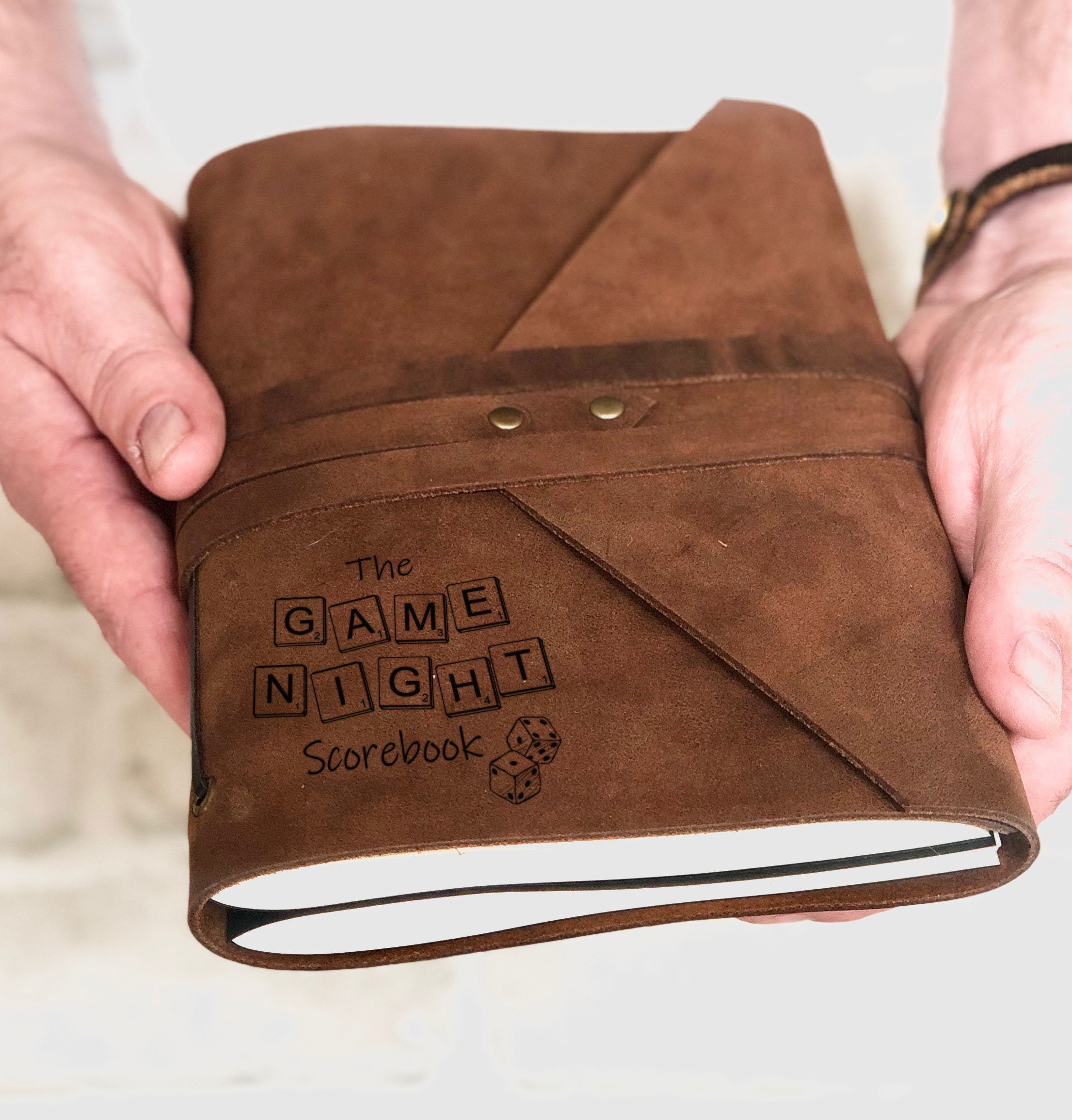 A5 Personalized Board Game Scorebook, Leather Gaming Notebook, Board Game Accessories, Custom Board Game Journal, Board Game Gifts