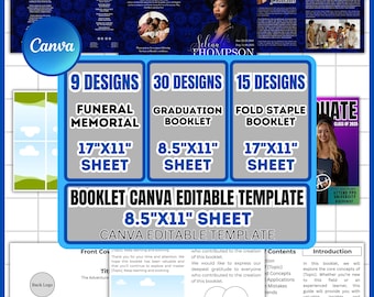 Booklet Canva Editable Template Fold & Staple Book (Instant Download)