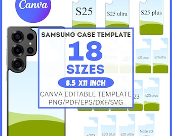 Samsung Galaxy Hülle Vorlage S20 bis S25 Canva Sublimation SVG ziehen Tropfen