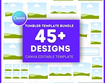 45+ Tumbler Template Canva Editable Bundle (Digital Download)