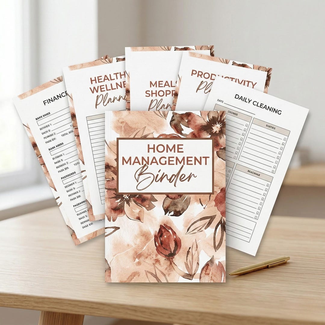 Family Binder Printable | Home Management Organizer | Household Life ...