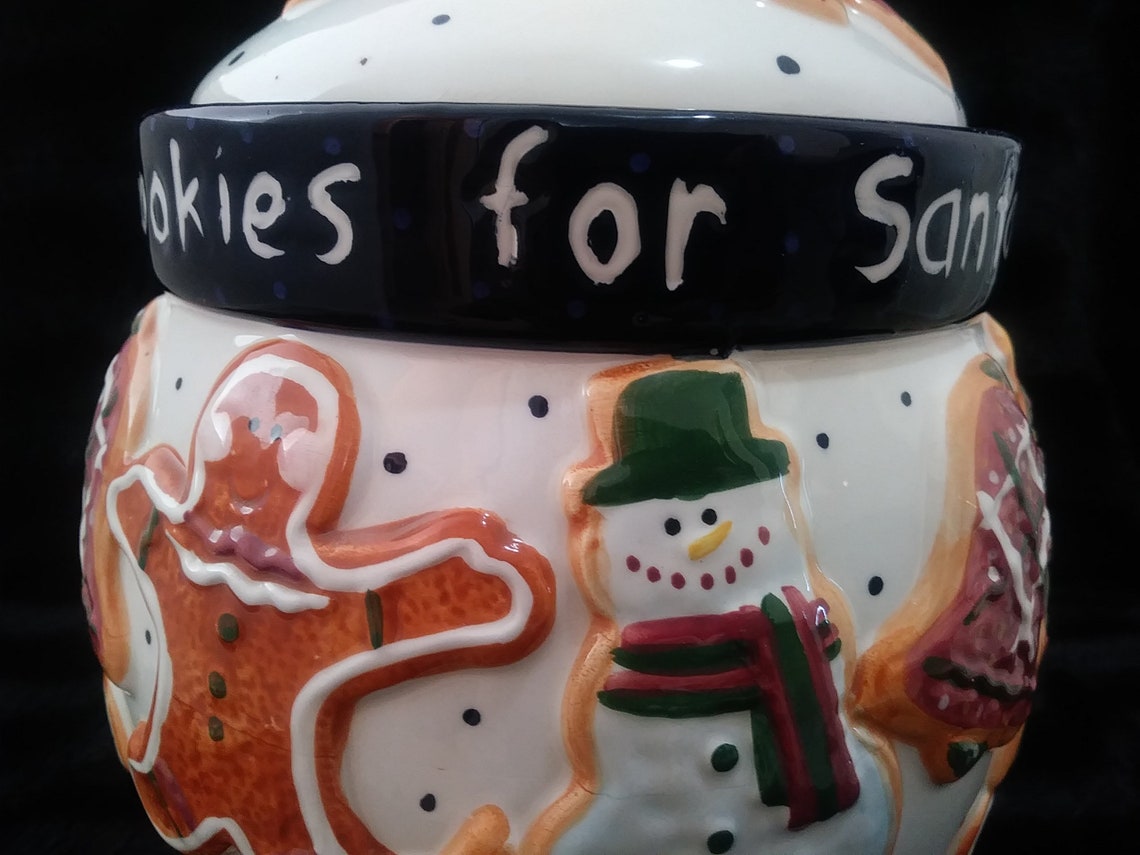 Gingerbread Cookie Jar Christmas Etsy