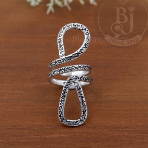 Sterling Silber Voll Finger Arthritis Splint Ring - EDS, Fügen Sie Stützring