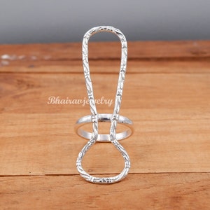Splint Ring Silver, 925 Sterling Silver Solid Handmade Thumb Splint Ring, Finger Splint Ring, Trigger Splint Ring, Arthritis Ring