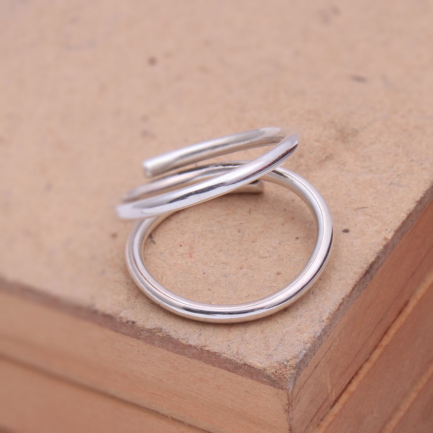 Geometric Ring Silver 925 Sterling Silver Swan Neck Ring Etsy UK