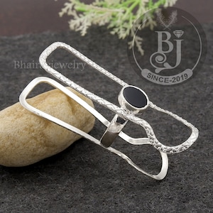 Sterling Silver Thumb Splint Ring: Handmade Knuckle Support