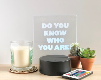 Harry Styles 'Do You Know Who You Are' LED Lamp | Acrylic Night Light | Desk Lamp