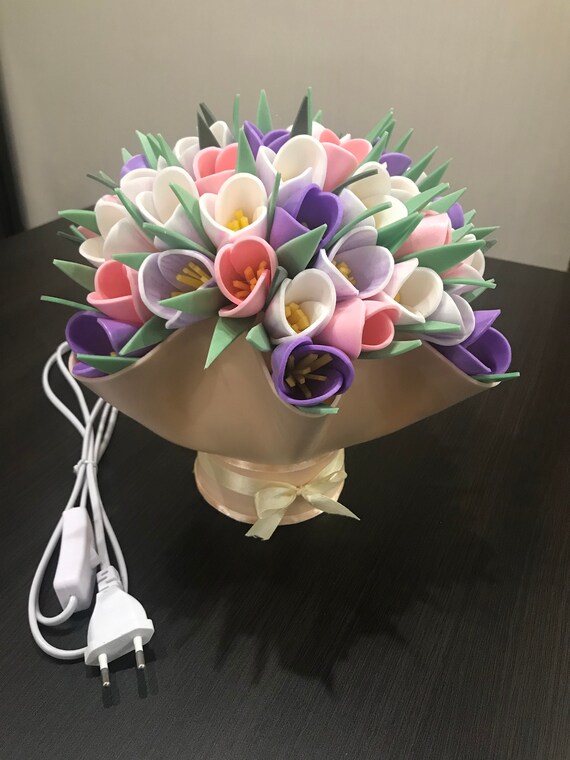 Les Fleurs Qui Brillent Lampe De Nuit Fleurs De Lumière Lampe Pour Enfants