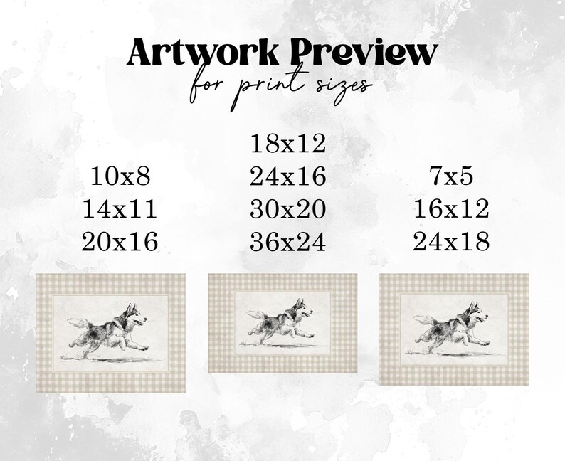 Dog running wall art, dog lover gift, animal wall decor, farmhouse wall art, dog print poster, country home decor, vintage dog art