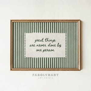 Motivational Teamwork Wall Art, Striped Office Decor, New Entrepreneur Gift, Business Partner Gift