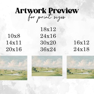 Vintage Golf Course Print Wall Art, Antique Sports Painting, Country Landscape Decor, Rustic Golf Club Poster image 5