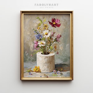 Rustic Floral Toilet Paper Print, Vintage Bathroom Decor, Retro Botanical Wall Art Print image 12