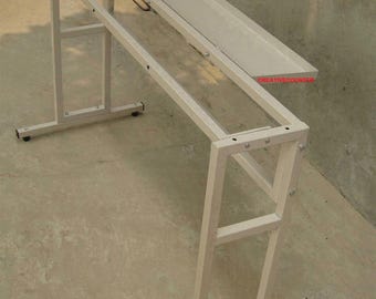 May include: A beige metal stand table for a Brother Silver Reed Artisan knitting machine, featuring a rectangular frame with a flat top tray and the text (1)Universal Metal Stand Table for Brother Silver Reed Artisan Knitting Machine and CREATIVECOUNTER.