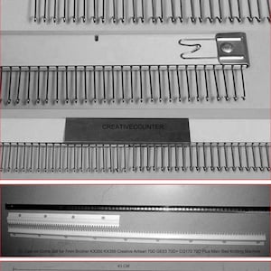 Main Bed Cast on Comb for 4.5mm Brother KH860 KH970 Silver Reed SK280 SK840,63cm+28cm,43cm,9mm KH260 230 SK151 SK155,6mm KH160 or 7mm 70D+