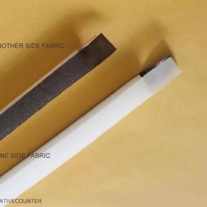 May include: Image of two fabric samples. One is white with a silver edge, and the other is dark gray with a black edge. Text on the image reads "ANOTHER SIDE FABRIC", "ONE SIDE FABRIC", and "CREATIVECOUNTER".