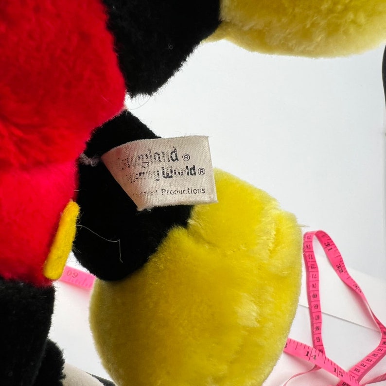 ヴィンテージ ディズニーランド ディズニーワールド ミッキーマウス ぬいぐるみ 赤 黄 黒 オリジナル 画像 5