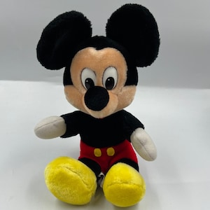 ヴィンテージ ディズニーランド ディズニーワールド ミッキーマウス ぬいぐるみ 赤 黄 黒 オリジナル 画像 1