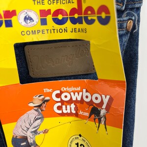NOS Wrangler Pro Rodeo Competition Jeans Cowboy Cut Men's 32x38 Vintage NEWq image 3