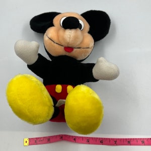 ヴィンテージ ディズニーランド ディズニーワールド ミッキーマウス ぬいぐるみ 赤 黄 黒 オリジナル 画像 3