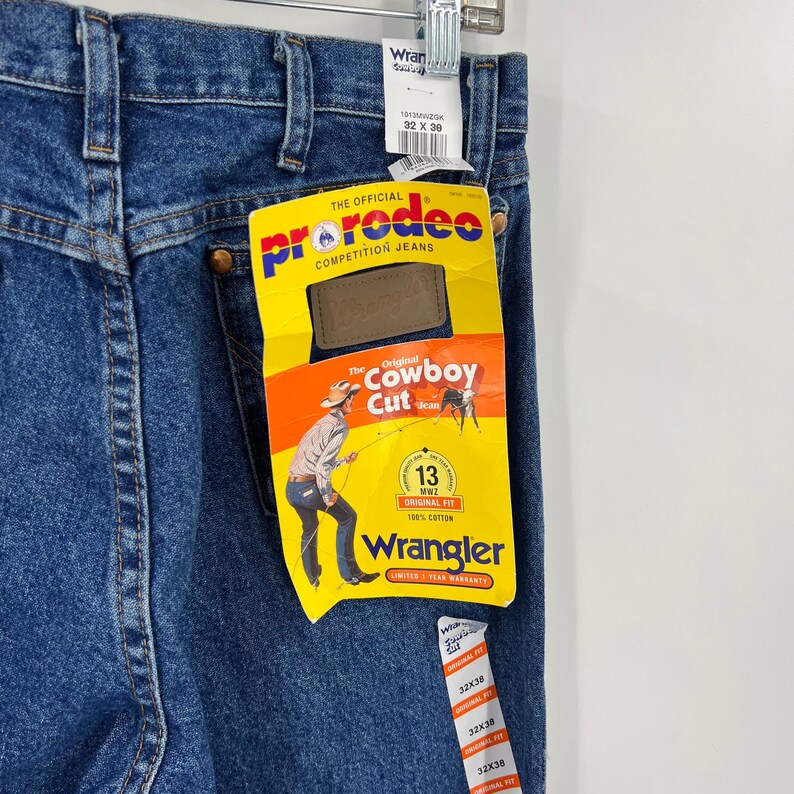 NOS Wrangler Pro Rodeo Competition Jeans Cowboy Cut Men's 32x38 Vintage NEWq image 4