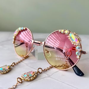 Rave Rhinestone Glasses - Etsy