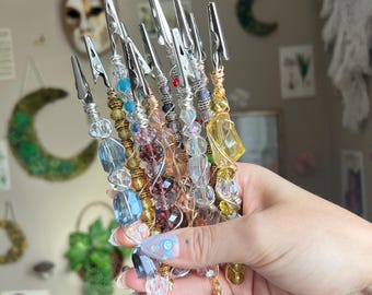 cigarette holder sabrina Gold Brass Witchy Cigarette Holder With Opalite Orb Talon Sabrina Aunt  Zelda Wand Jazz