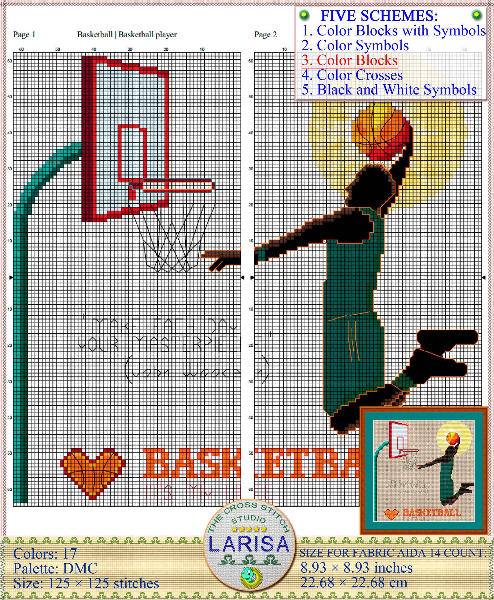 BasketBall Cross Stitch Pattern Daily Cross Stitch BasketBall Cross Stitch Pattern Daily Cross Stitch