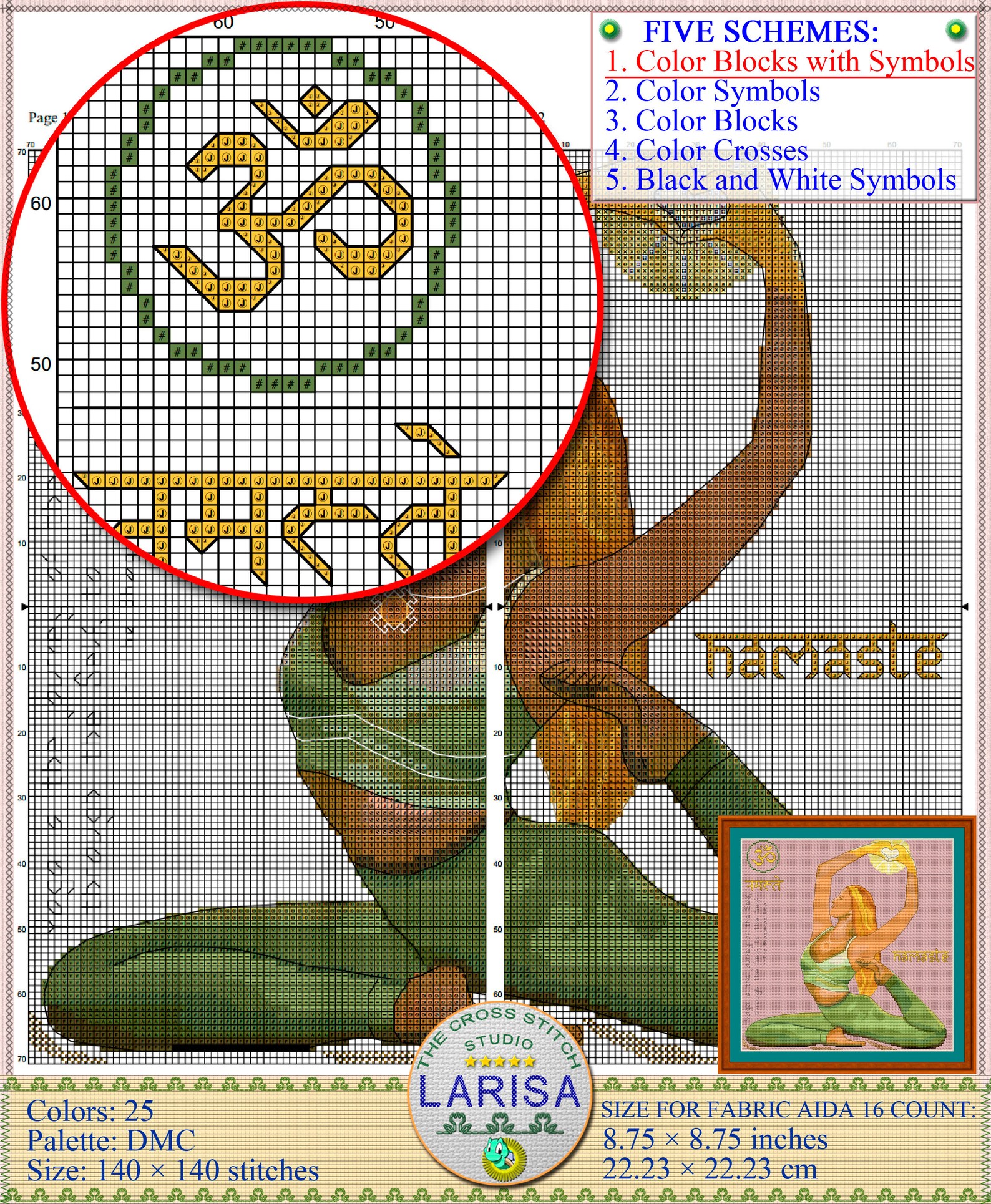 Yoga Cross Stitch Pattern Yogini Asana Etsy
