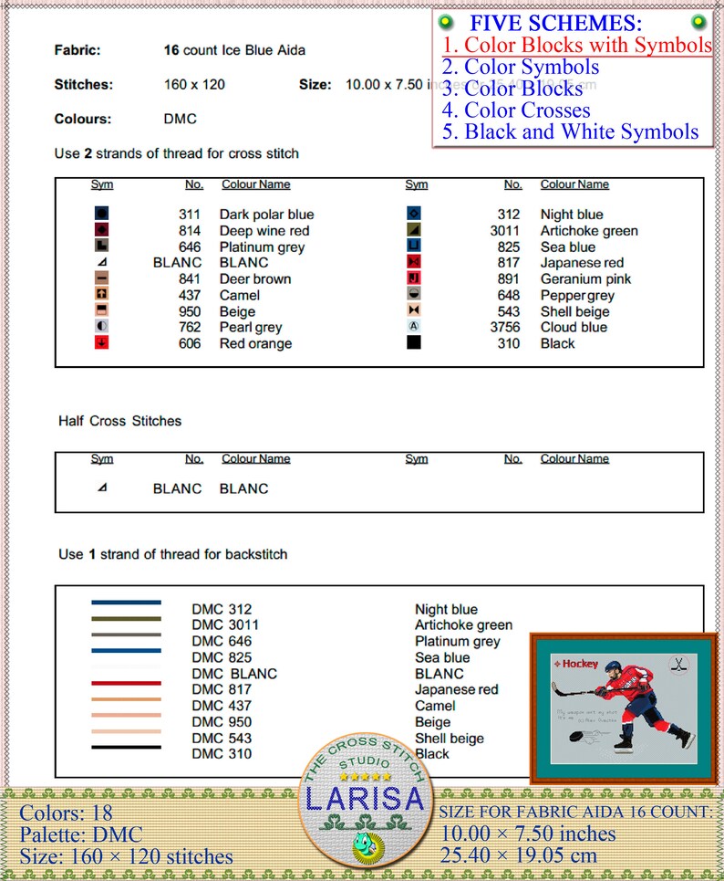 Hockey Cross Stitch Pattern Ice hockey Hockey player Etsy Hinzeit hockey