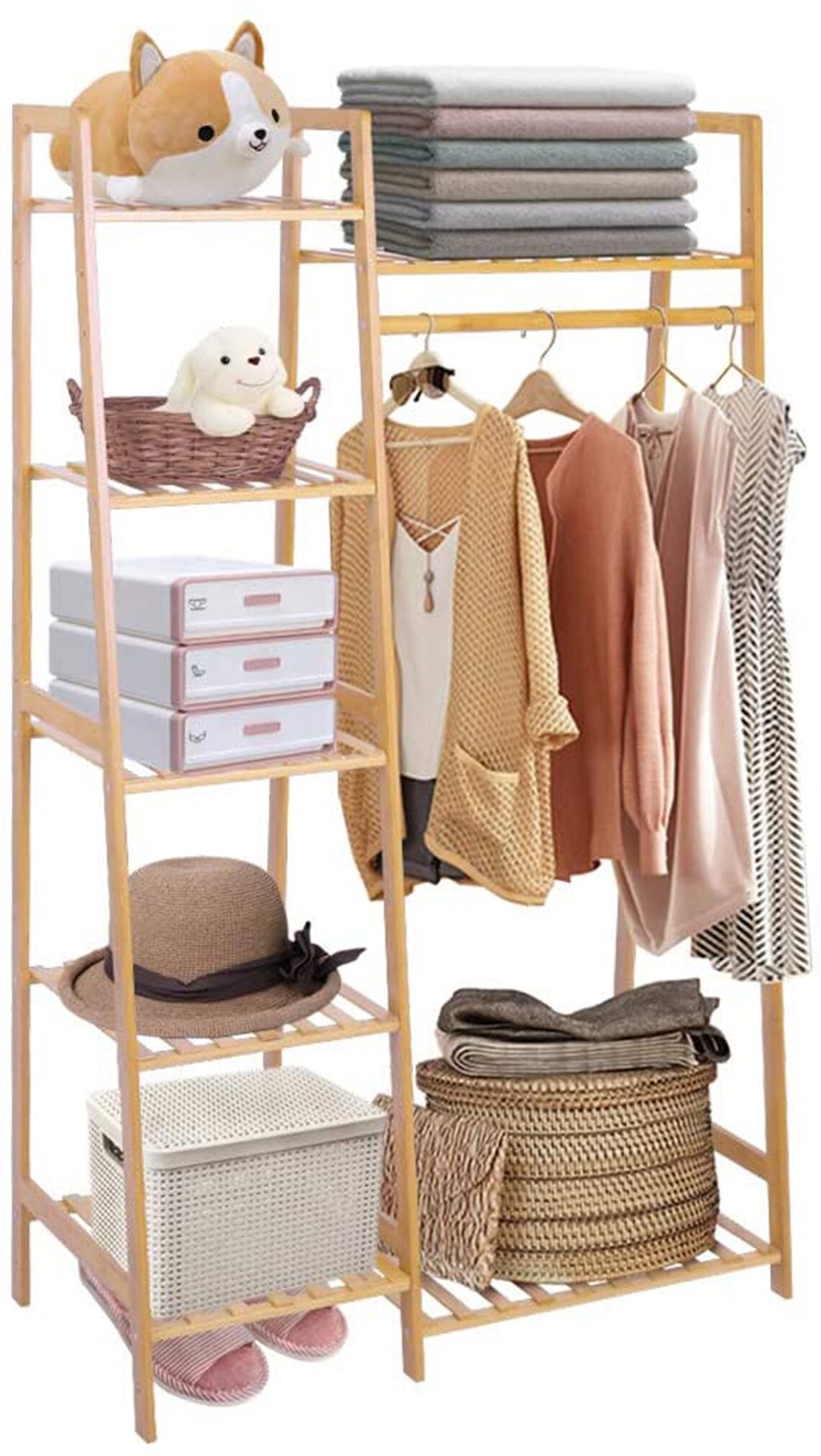 bamboo clothes storage