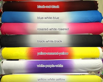 2 tone Gradient Stretchy Spandex Ombre Mesh Net Fabric Activewear Custume Chinese Hanfu Making elastic mesh BY YARD