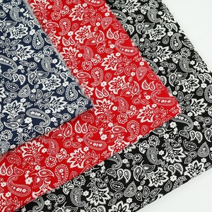 Classic 100% Cotton Paisley Fabric Poplin Patchwork Sewing DIY 148cm wide sold by the yard