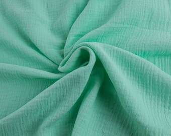 Rei様　24SS♡crinkle cotton beannag gillet Navy Blue 2-layered Crinkle Cotton Gauze Muslin Fabric 135cm