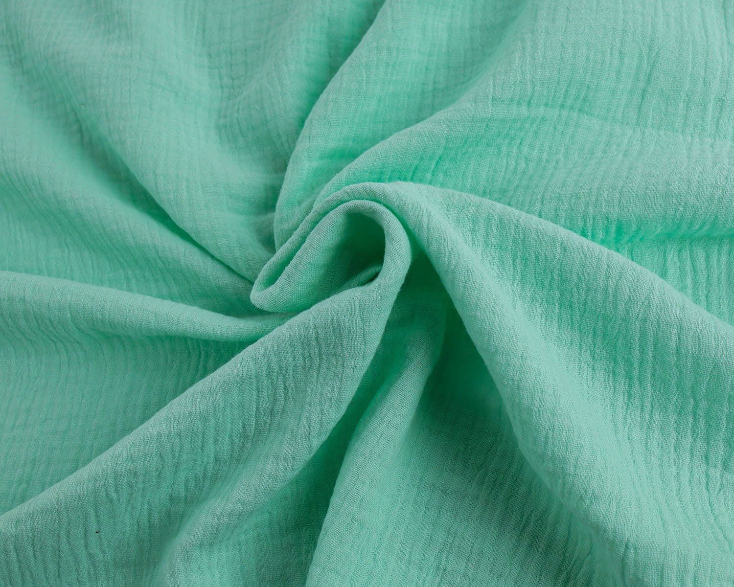 Navy Blue 2-layered Crinkle Cotton Gauze Muslin Fabric 135cm