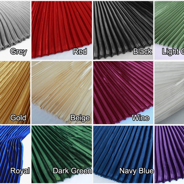 Glossy Pleated fabric big stripes crushed satin for pleated dress clothing making sold by meter **IMPORTANT see size specific in 2nd photo**