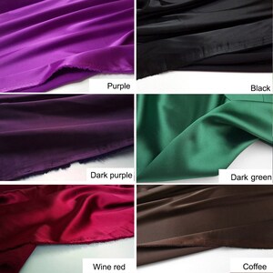 Micro-elastic imitated silk satin fabric dense charmeuse bridal fabric for wedding dress by yard image 4
