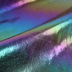 Hologramm schillernde Farbe strukturierter PU-Gewebe Soft Feeling Kleidung Taschen Schuhe machen 58 "breite Massenware