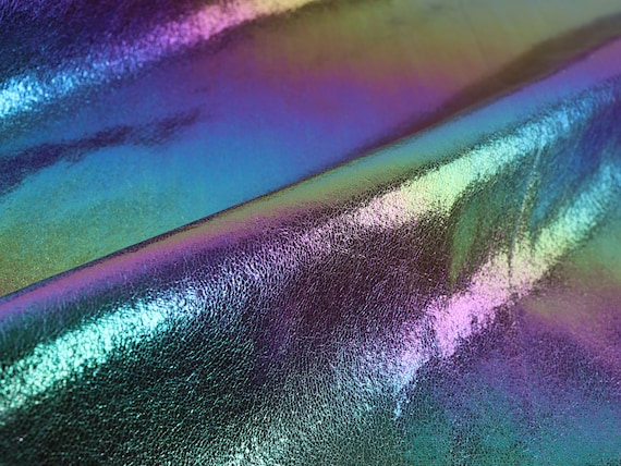 Hologram Iridescent Color Textured PU Fabric Soft Feeling | Etsy