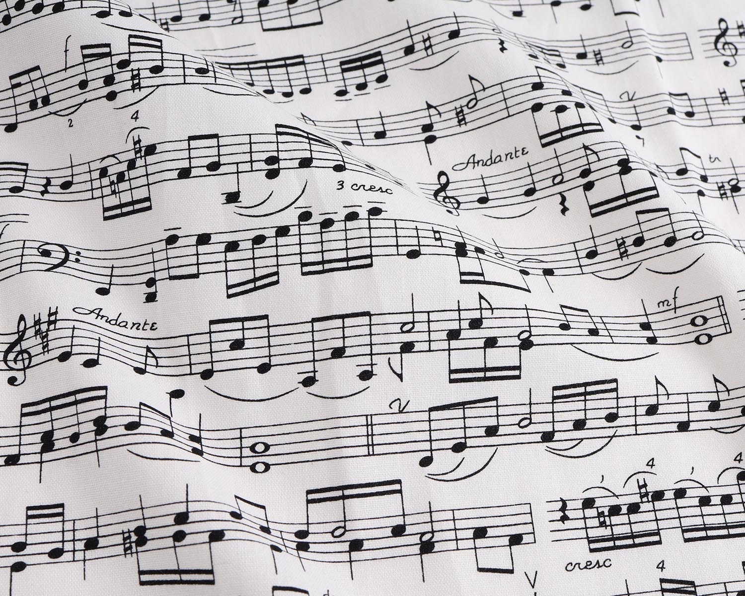 Music Notes Cotton Fabric Patchwork DIY Craft Sewing 110cm Etsy Singapore