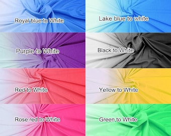 1 Yard - Knit Spandex Fabric Gradient ombre color dancewear Leotards Elastic Stretch Latin Clothing Material 58 inch wide