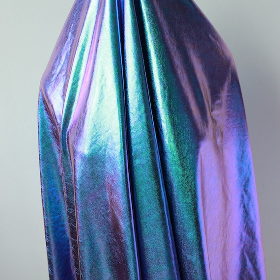 Iridescent Spandex Fabric stretch silver bronzing fabric for DIY stage cosplay costume 150cm wide sold by Yard