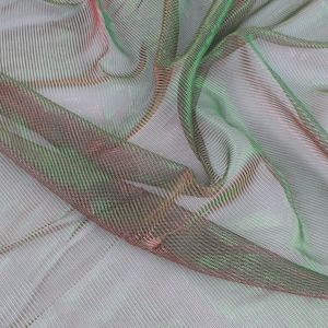 Fantastic Color Changing net Fabric Iridescent metallic net Wedding Dress Cosplay material sold by yard