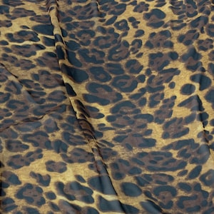 Leopard Chiffon Fabric for Dress Clothing Making 148cm wide Sold by the Meter