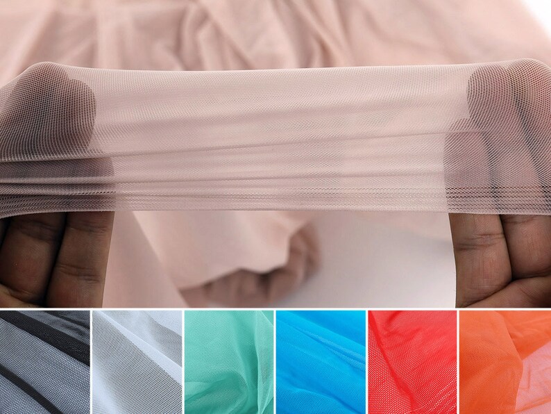 1 Yard Highelastic Ultrafine Nylon Net fabric Flesh color 4 Etsy